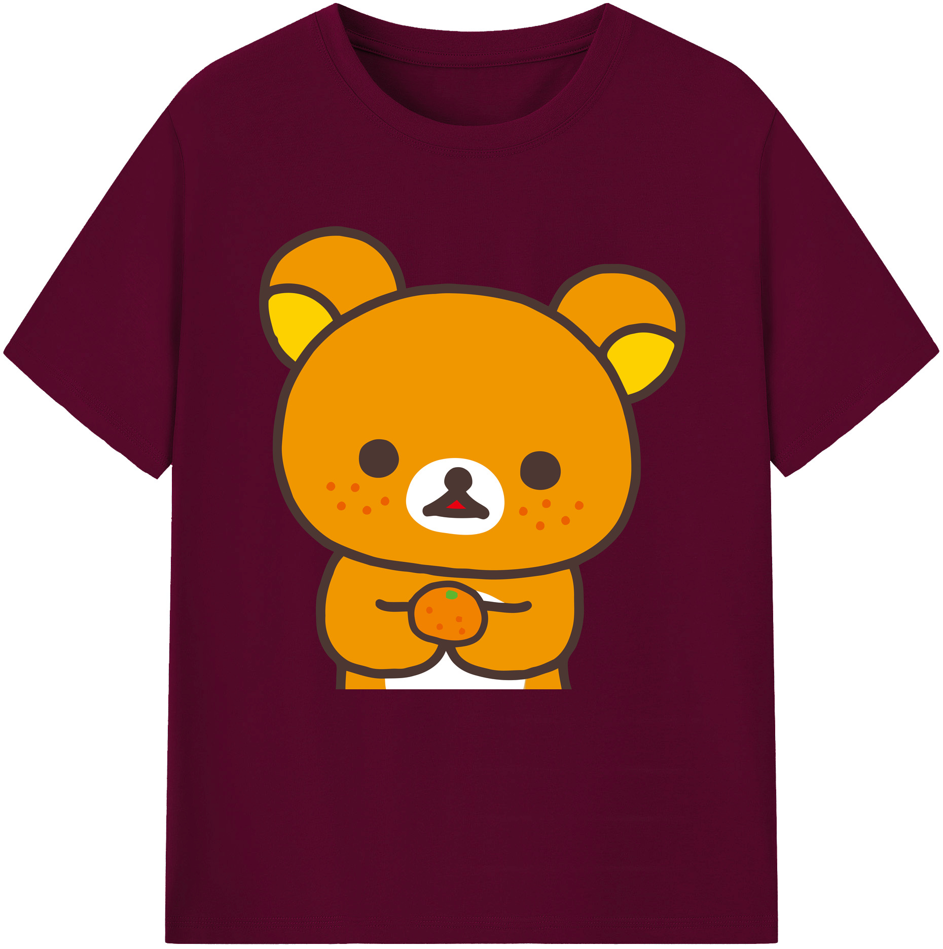 （画像用） リラックマ リラックマ キイロイトリ Rilakkuma Korilakkuma Kiiroitori レディースカジュアルプリントTシャツ（綿100％）